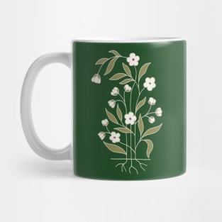 Paisley with flowers and green background. Mug